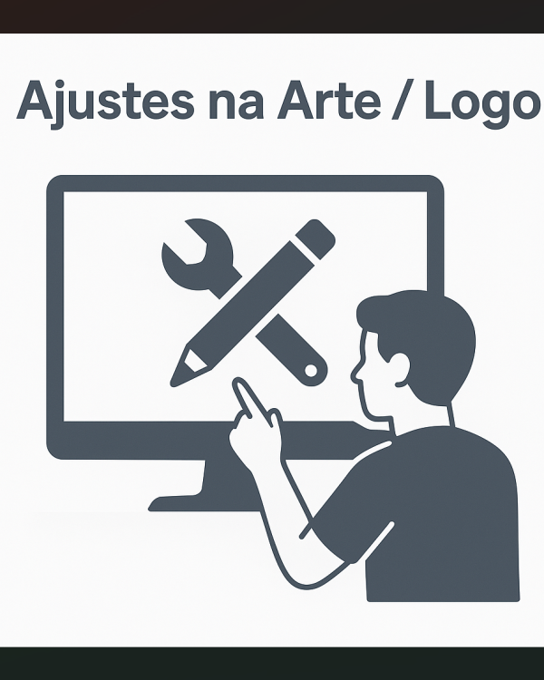 Ajustes na Arte / Logo Para garantir a melhor qualidade na impressão e aplicação dos produtos, realizamos pequenos ajustes nas artes e logotipos enviados pelos clientes. Esses ajustes podem incluir correções de proporção, alinhamento ou resolução, sempre respeitando o design original. Nosso objetivo é manter a identidade visual do cliente, adaptando a arte apenas quando necessário para obter o melhor resultado final. Se preferir que nenhuma modificação seja feita, pedimos que nos avise no momento do envio do arquivo.